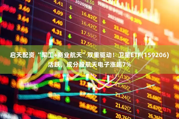 启天配资 “军工+商业航天”双重驱动！卫星ETF(159206)活跃，成分股航天电子涨超7%