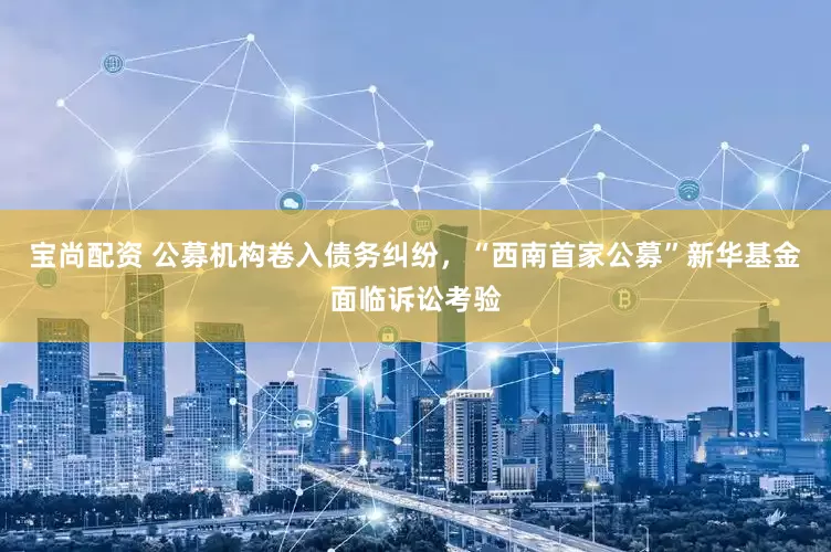 宝尚配资 公募机构卷入债务纠纷，“西南首家公募”新华基金面临诉讼考验